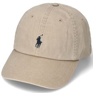 Ralph Lauren Beige Cap with Navy Logo